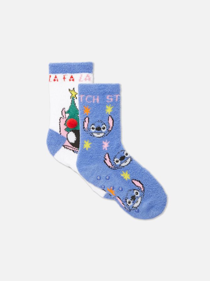 2-Pack Disney’s Lilo and Stitch Christmas Cozy Socks