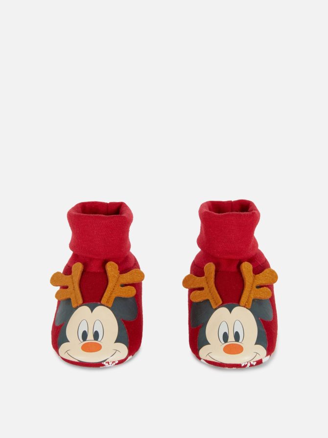 Disney’s Mickey Mouse Baby Booties and Bib Gift Set - Image 2