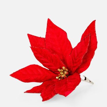 Poinsettia Clip Christmas Decoration