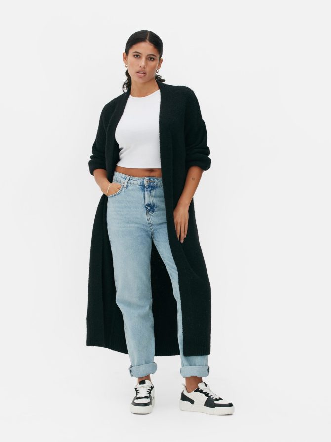 Fuzzy Longline Cardigan