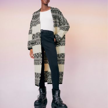 Cable Knit Longline Cardigan