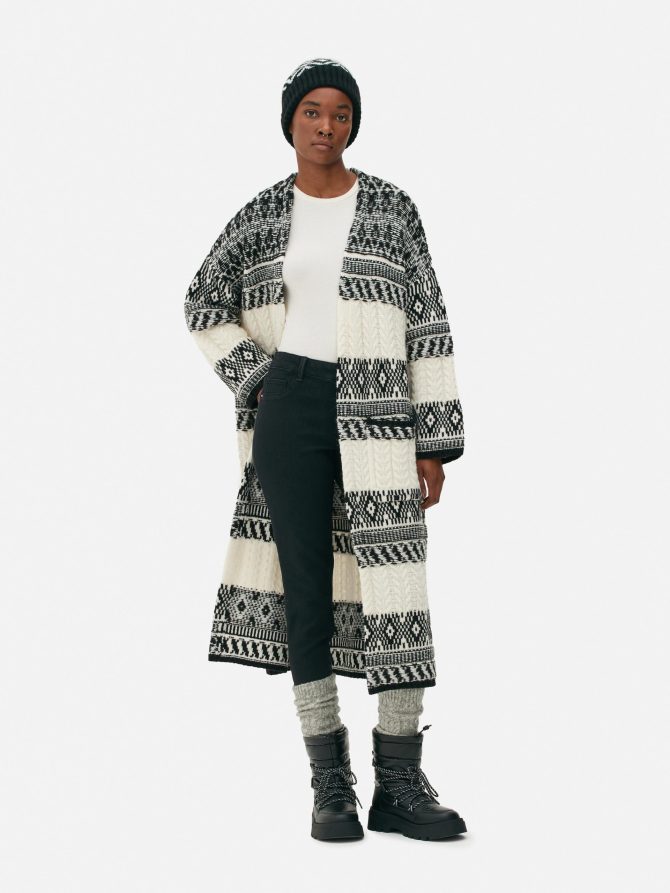 Cable Knit Longline Cardigan - Image 2