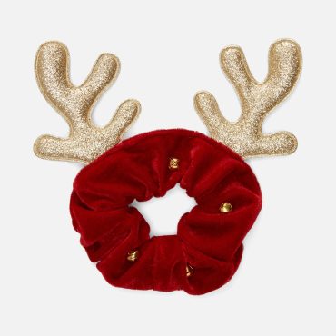Reindeer Velvet Scrunchie