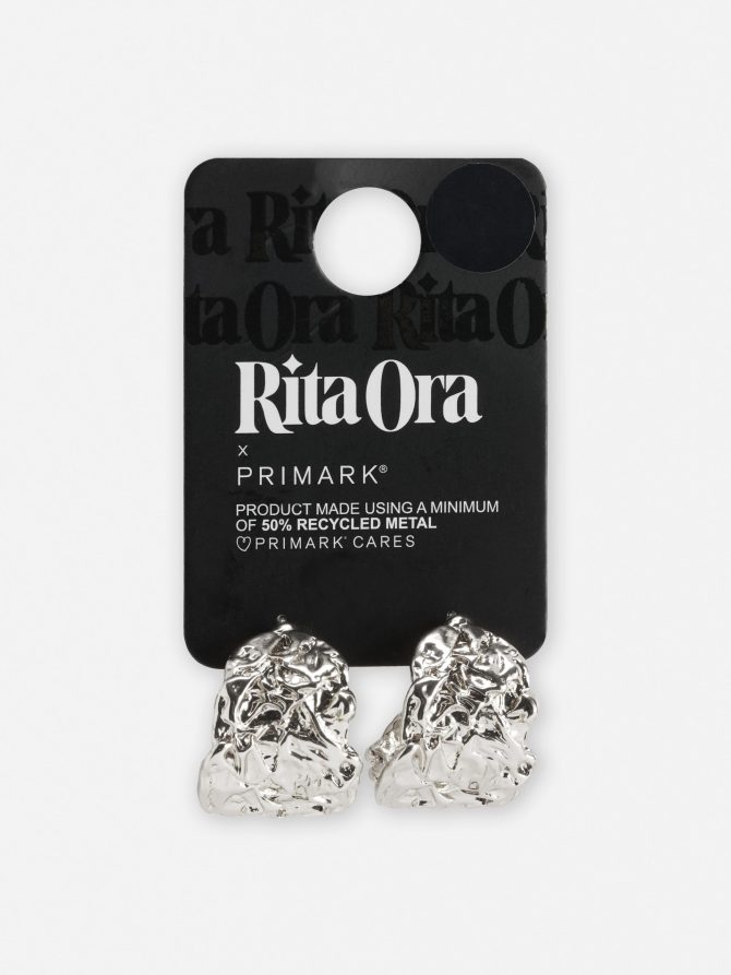 Rita Ora Molten Chunky Hoop Earrings - Image 3