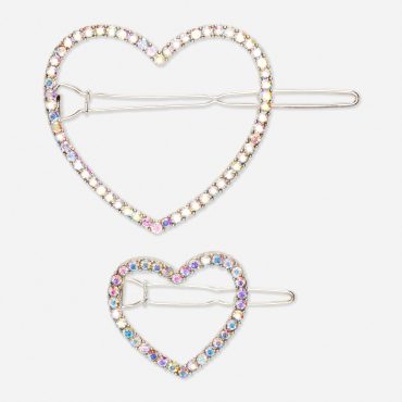 2-Pack Heart Hair Clips