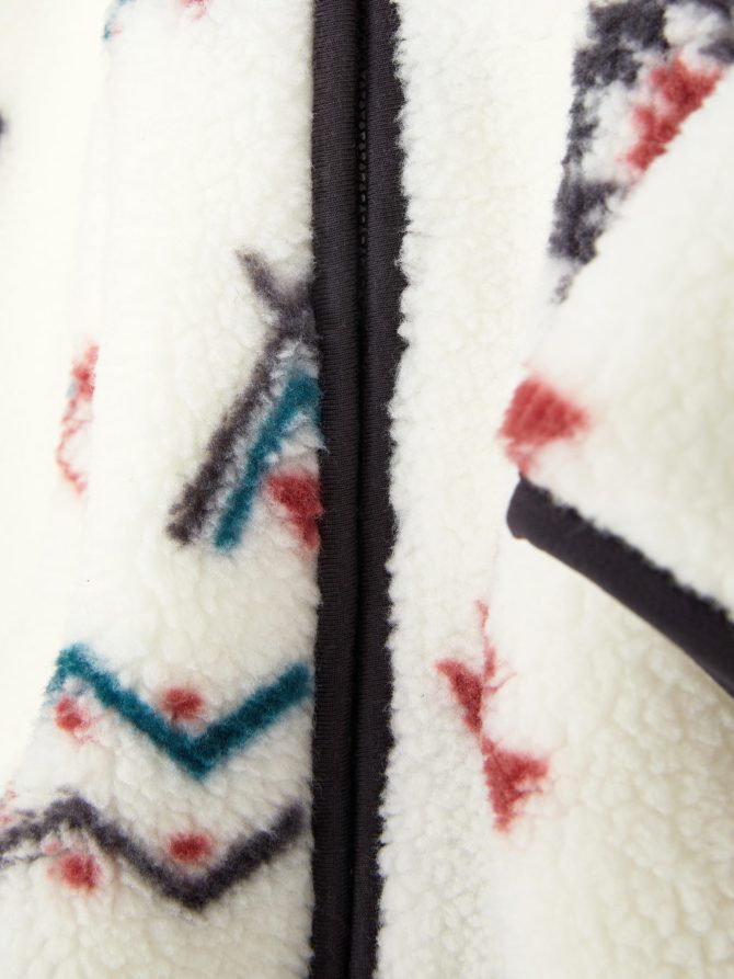 Abstract Borg Zip-up Sweatshirt - Image 5