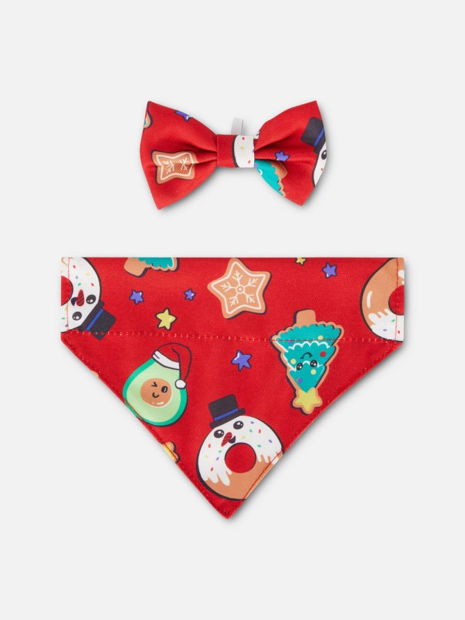 Kawaii Pet Bowtie and Neckercheif Set