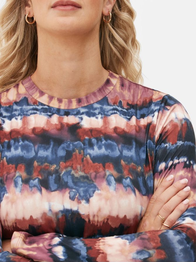 Printed Long Sleeve Mini Dress - Image 3