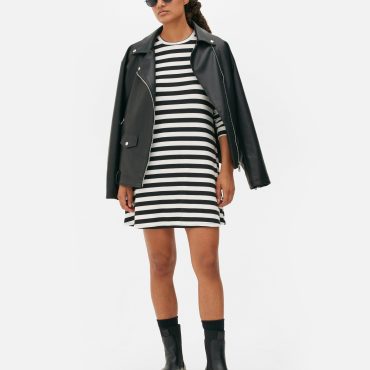 Printed Long Sleeve Mini Dress
