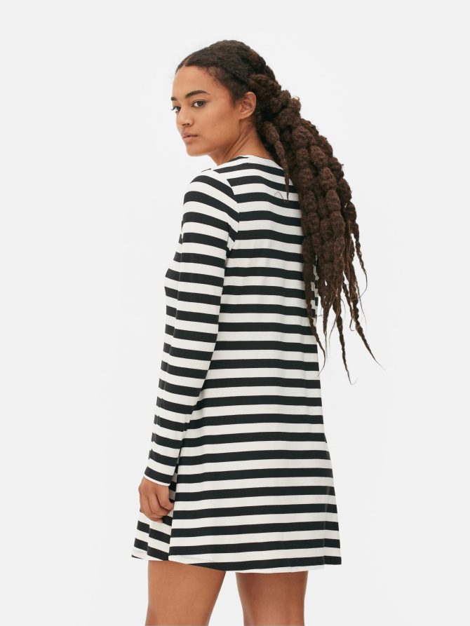 Printed Long Sleeve Mini Dress - Image 4