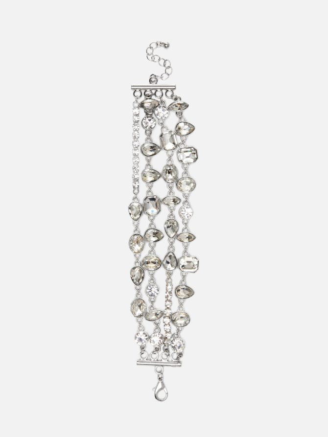 Rita Ora 4 Row Rhinestone Bracelet