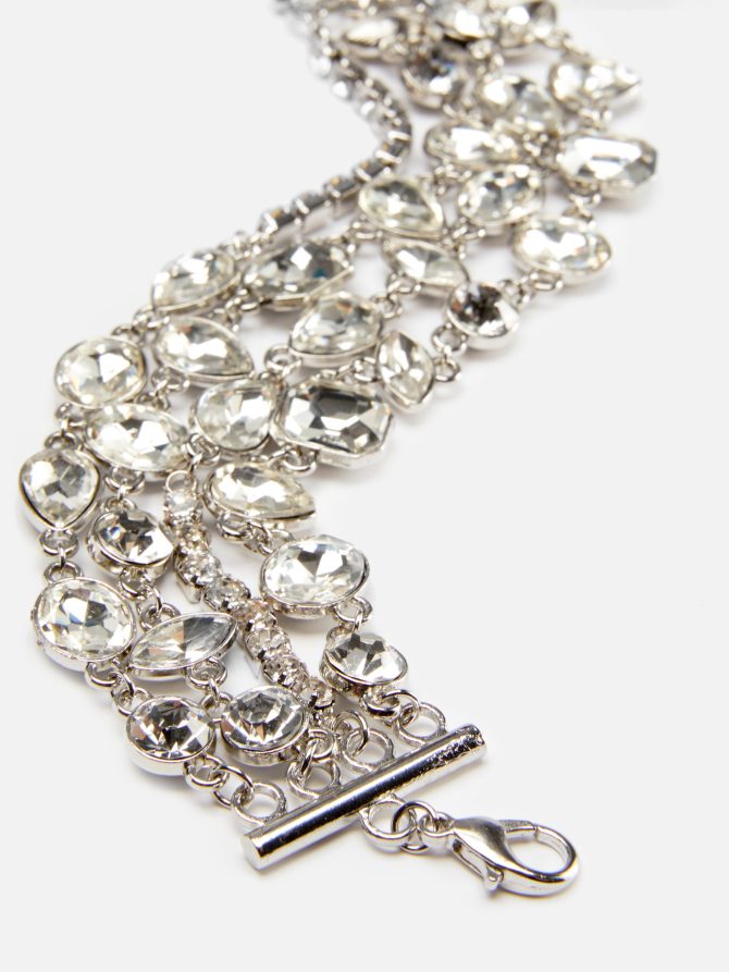 Rita Ora 4 Row Rhinestone Bracelet - Image 2