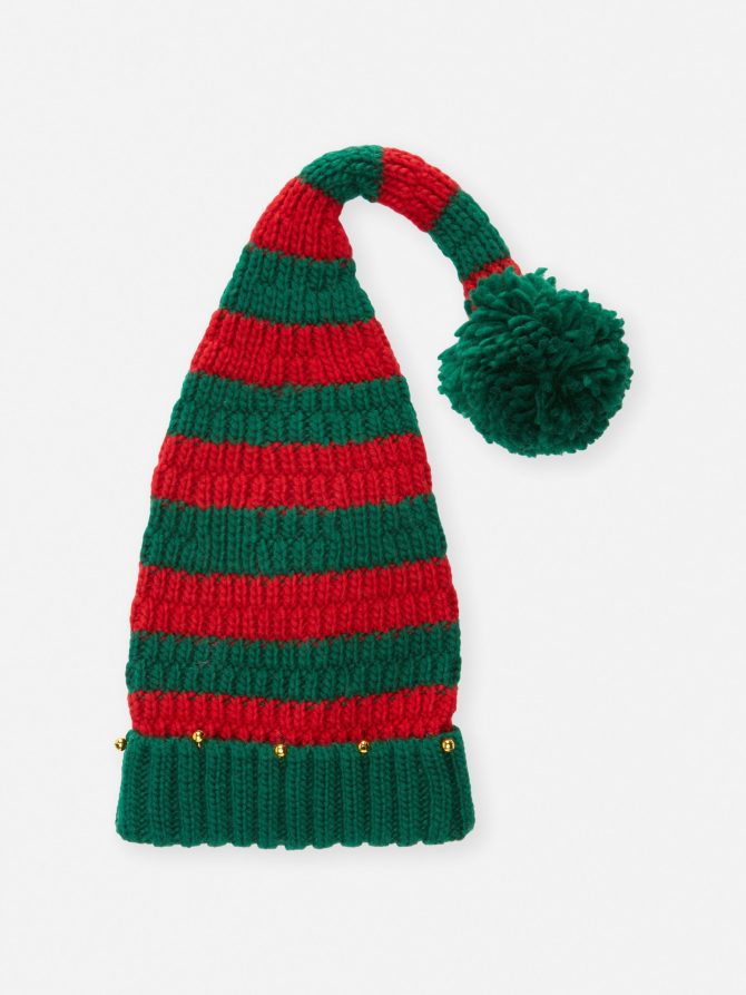 Novelty Christmas Elf Knit Bobble Hat
