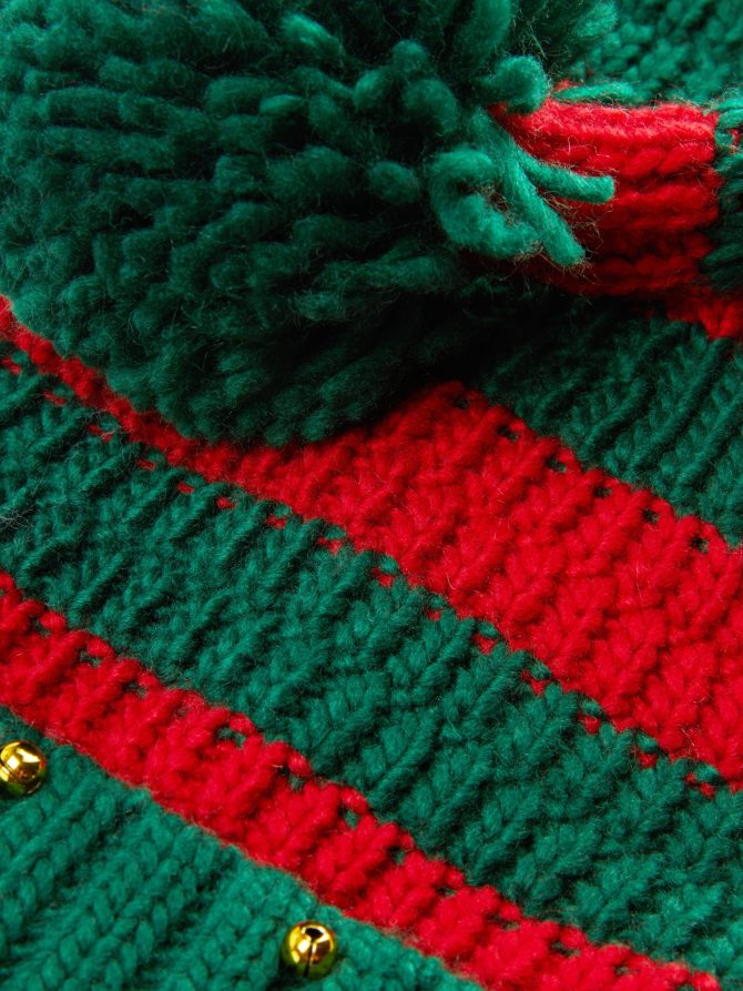 Novelty Christmas Elf Knit Bobble Hat - Image 2