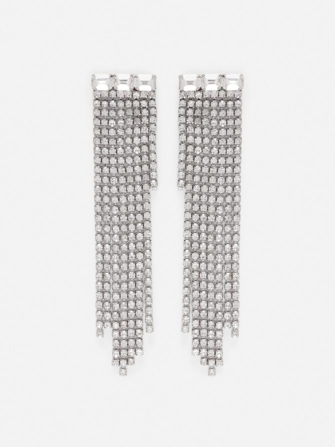 Rita Ora Rhinestone Drop Earrings