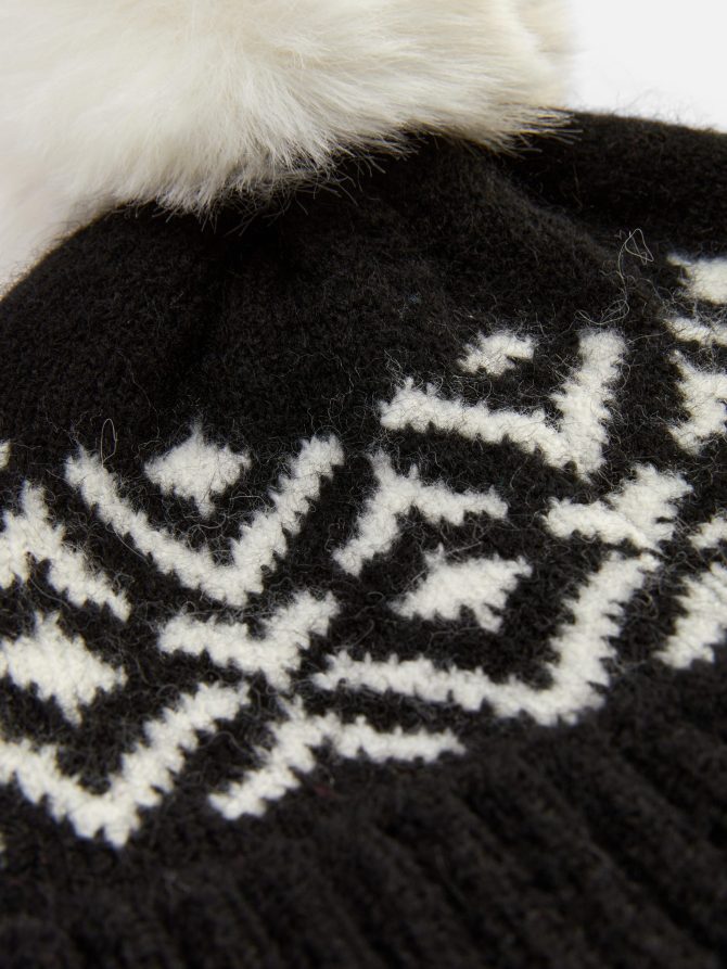 Fair Isle Pompom Beanie - Image 2