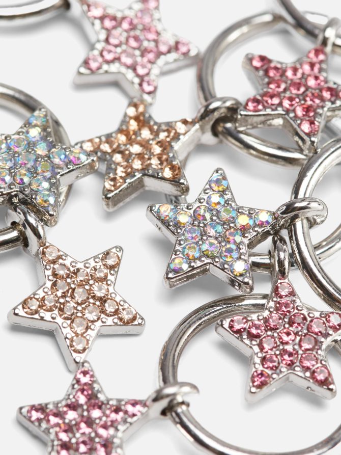 8-Pack Star Charm Hair Rings - Image 2