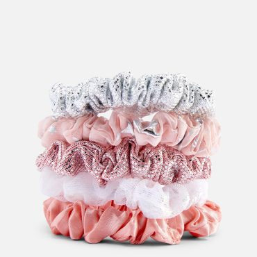 5-Pack Mini Metallic Scrunchies