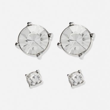 2-Pack Rhinestone Stud Earrings