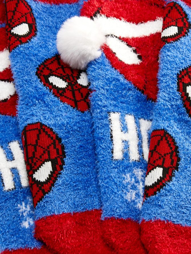 2-Pack Marvel Spider-Man Festive Cozy Socks - Image 2