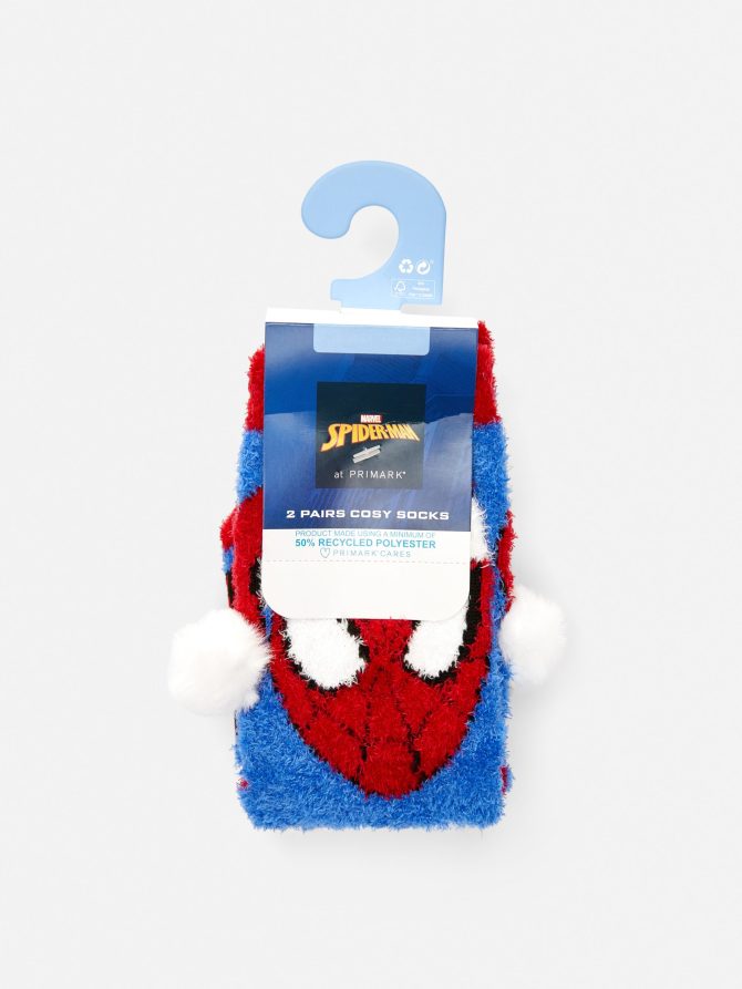 2-Pack Marvel Spider-Man Festive Cozy Socks - Image 3