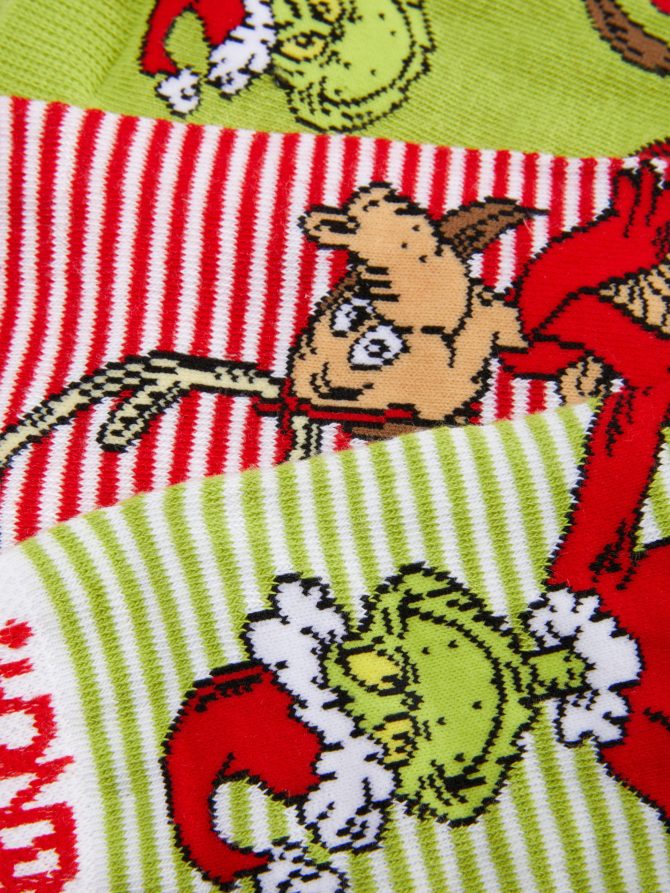 3-Pack Women's The Grinch Ankle Socks - Image 2