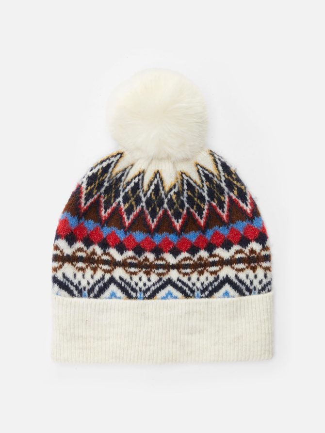 Fair Isle Pompom Beanie
