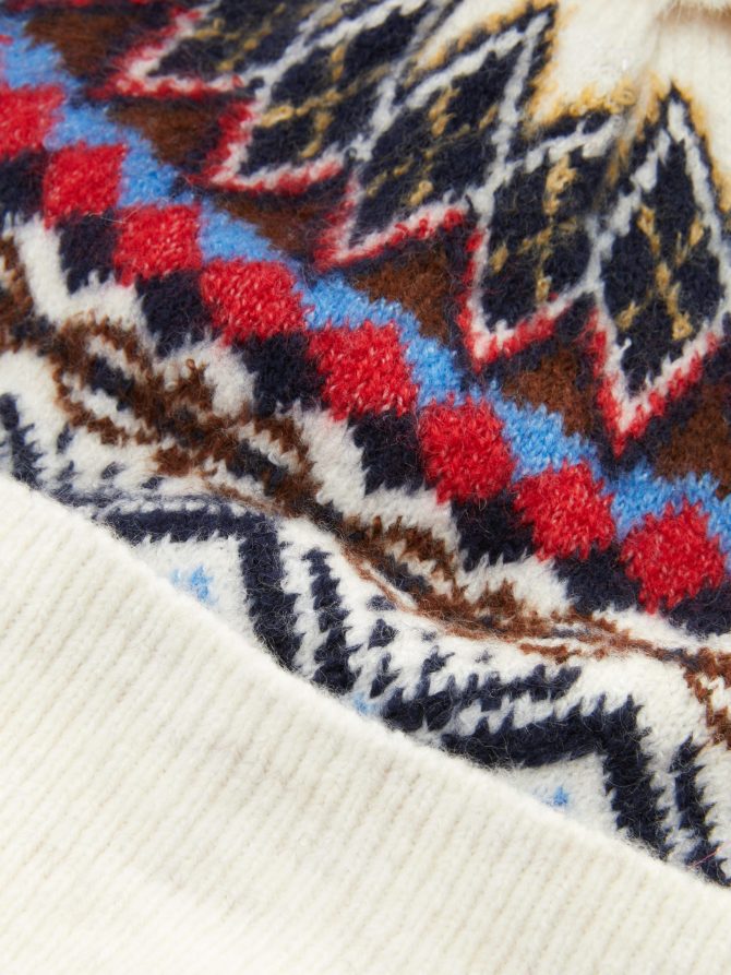 Fair Isle Pompom Beanie - Image 2