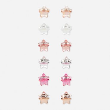 12-Pack Star Hair Clips