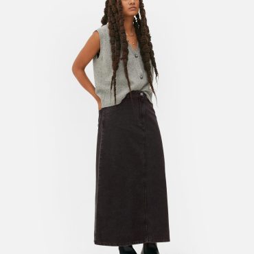 Denim Maxi Skirt