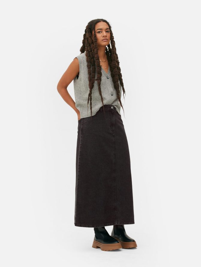 Denim Maxi Skirt