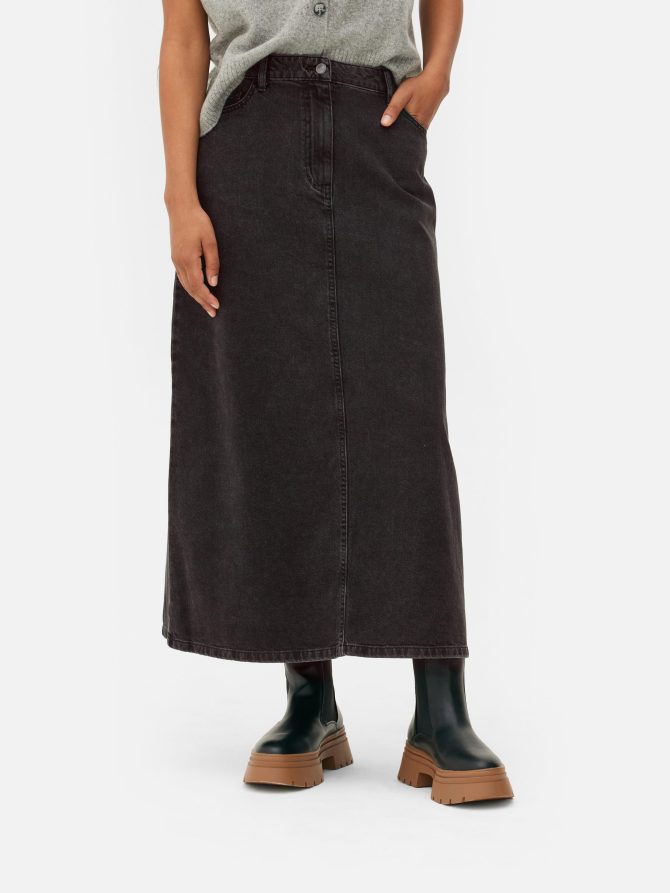 Denim Maxi Skirt - Image 2
