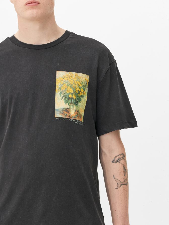 Claude Monet Flowers Graphic T-Shirt - Image 3