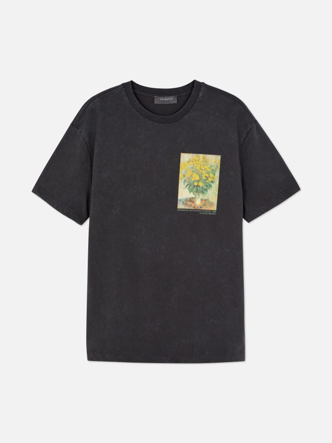 Claude Monet Flowers Graphic T-Shirt - Image 5