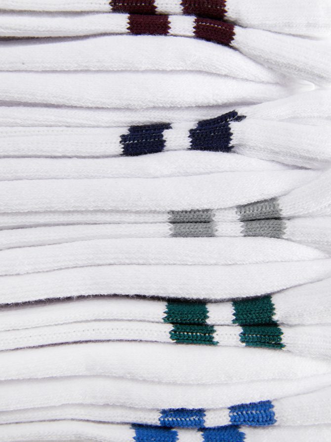 5-Pack Striped Sports Crew Socks - Image 2
