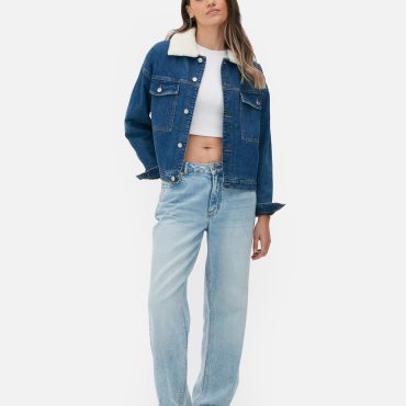 Fleece Collar Denim Jacket