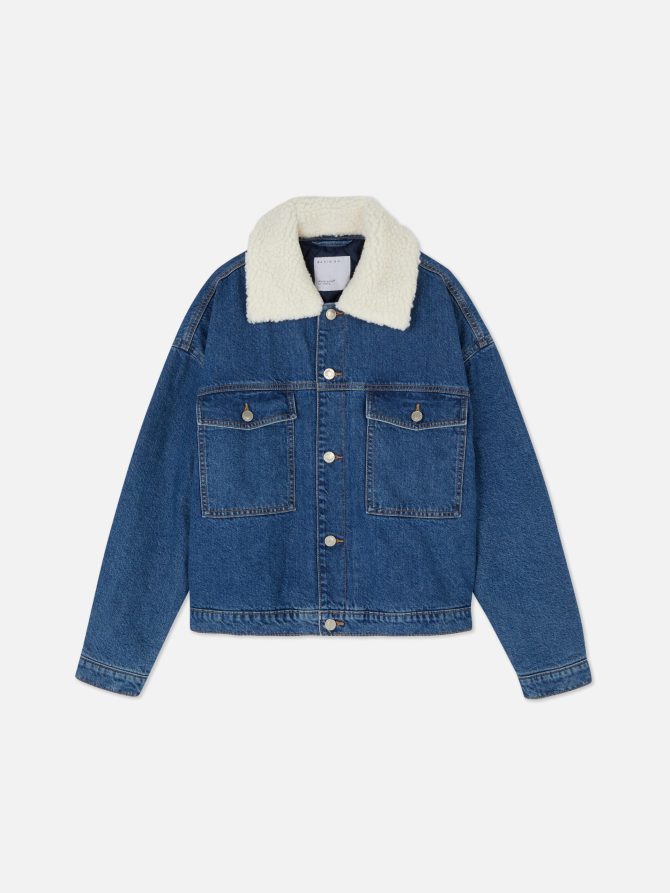 Fleece Collar Denim Jacket - Image 5