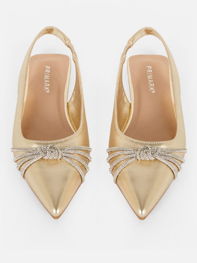 Rhinestone Chain Slingback Flats - Image 2