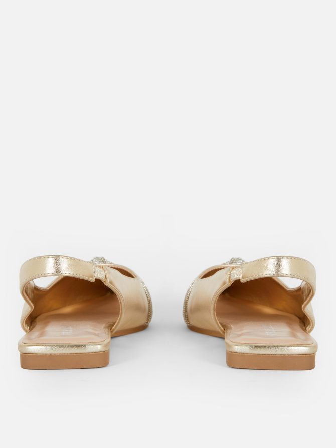 Rhinestone Chain Slingback Flats - Image 3