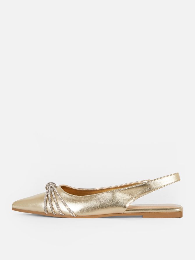Rhinestone Chain Slingback Flats - Image 4