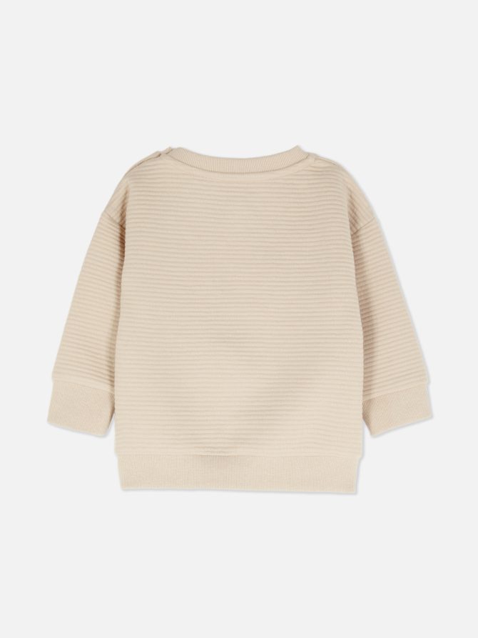 Ribbed Crew Neck Sweatshirt - Image 2