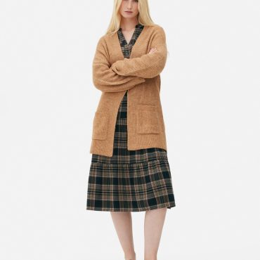 Ribbed Open Front Cardigan