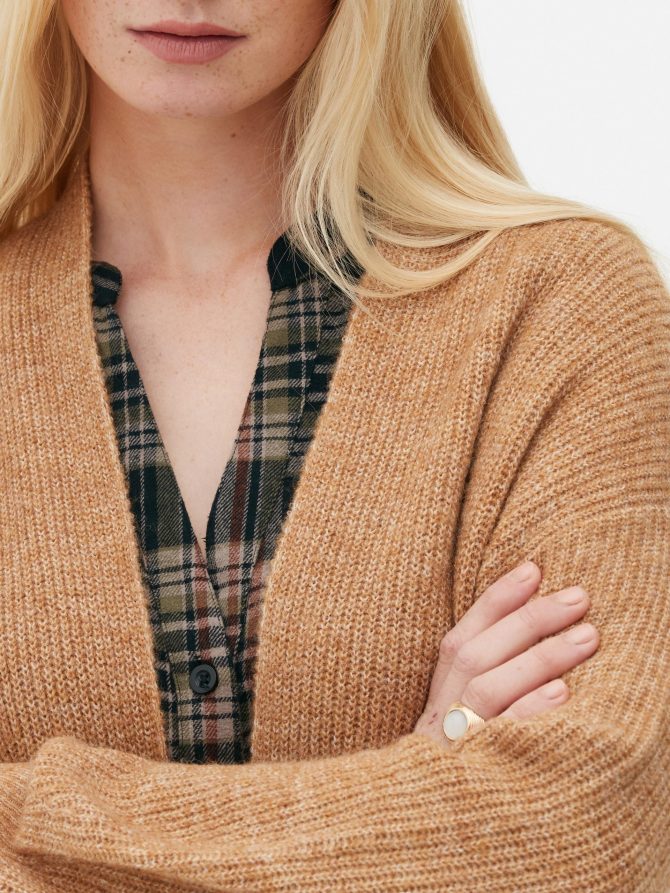 Ribbed Open Front Cardigan - Image 3
