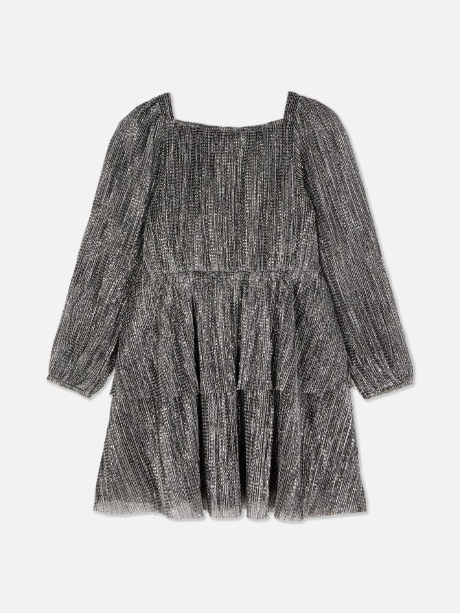 Metallic Plissé Dress - Image 4