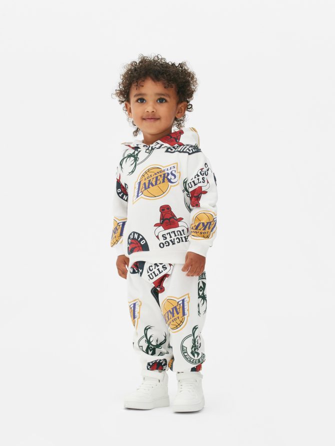 NBA Logo Print Hoodie