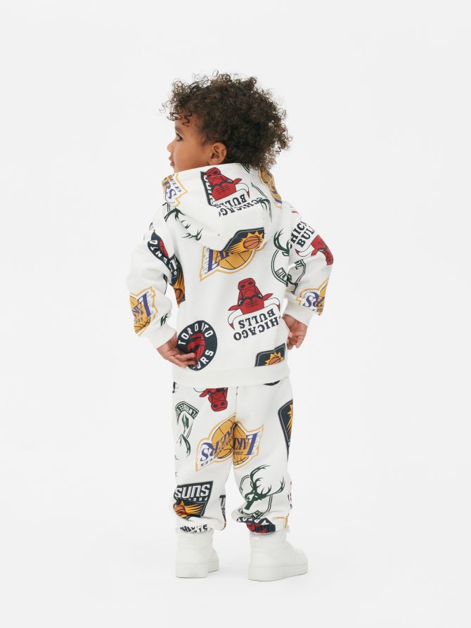NBA Logo Print Hoodie - Image 2