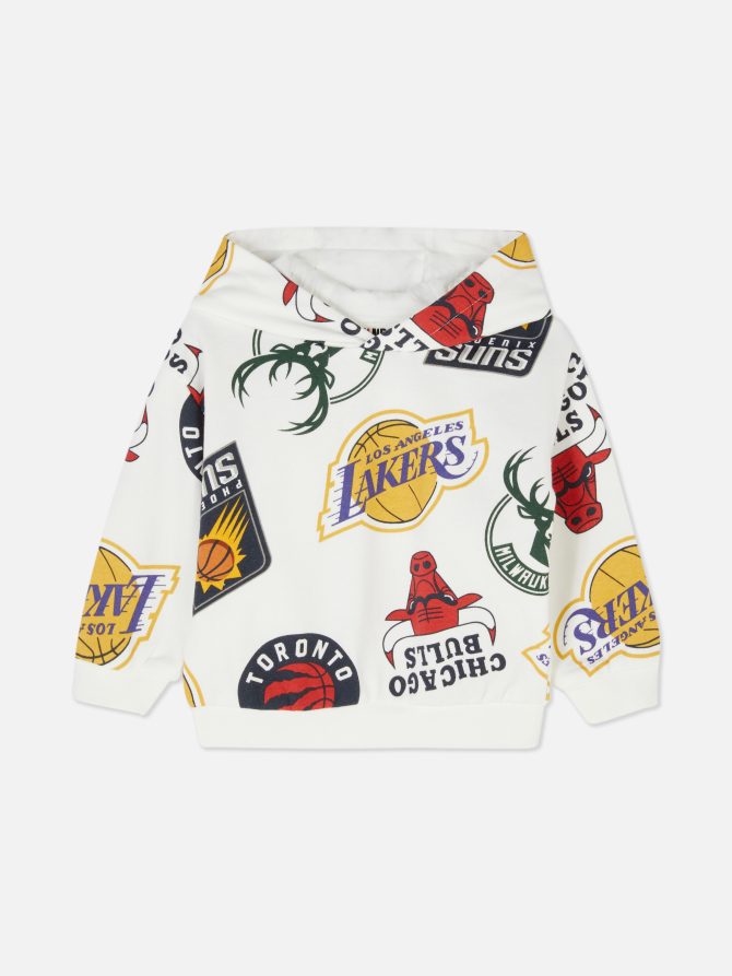 NBA Logo Print Hoodie - Image 3