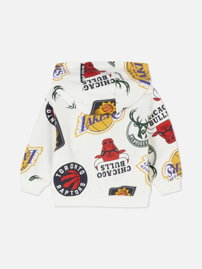 NBA Logo Print Hoodie - Image 4