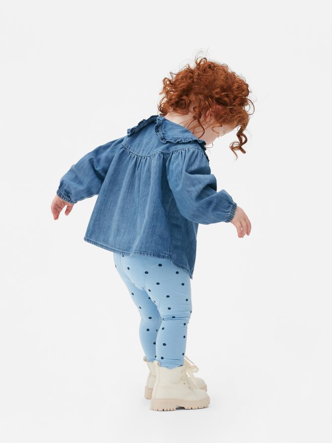 Denim Blouse and Leggings Set - Image 2