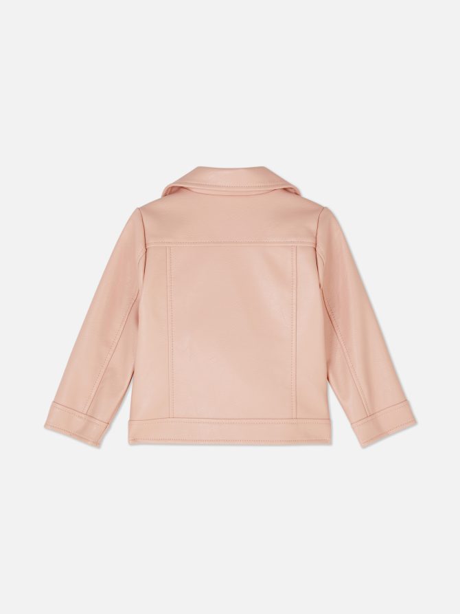 Faux Leather Biker Jacket - Image 4